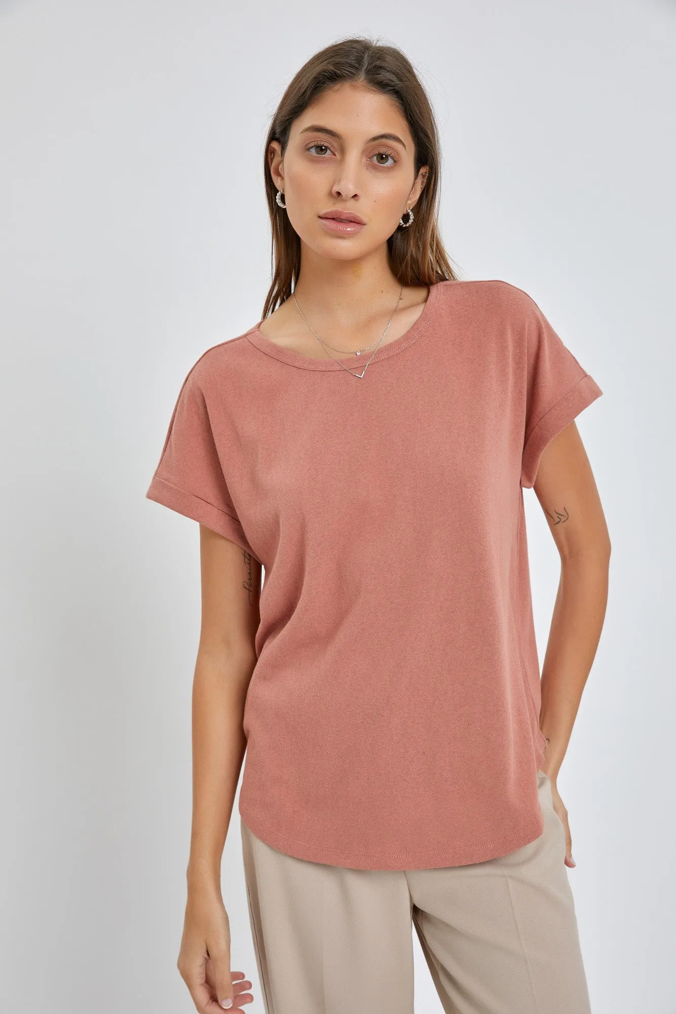 Rust Short Dolman Sleeve Maternity Top sold by Pinkblush product image thumbnail 5