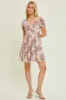 Cream Chiffon Floral Back Tie Dress sold by Pinkblush