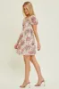 Cream Chiffon Floral Back Tie Dress sold by Pinkblush