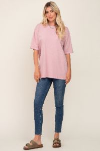 Pink Basic Oversized T-Shirt sold by Pinkblush