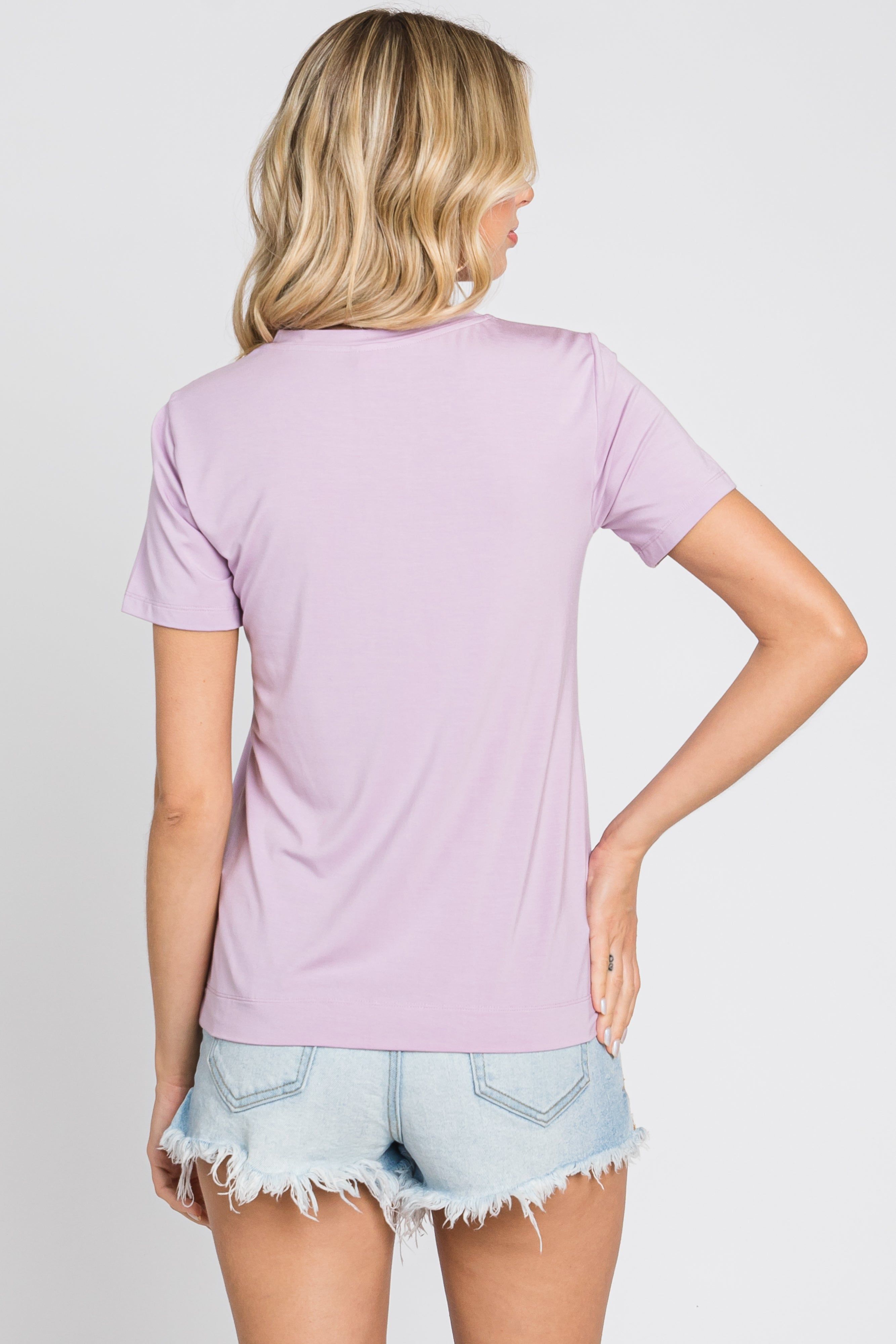 Lavender Short Sleeve Top sold by Pinkblush product image thumbnail 3