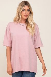 Pink Basic Oversized T-Shirt sold by Pinkblush