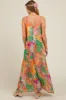 Green Multicolor Leaf Print Pleated Maternity Maxi Dress sold by Pinkblush