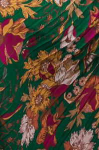 Dark Green Floral Textured Midi Dress sold by Pinkblush