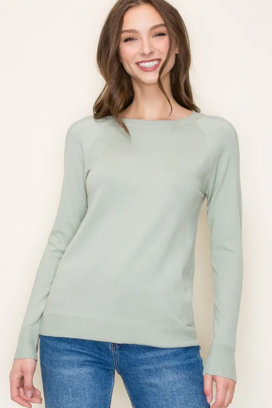 Mint Knit Long Sleeve Top sold by Pinkblush