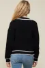 Black Contrast Knit Maternity Cardigan sold by Pinkblush