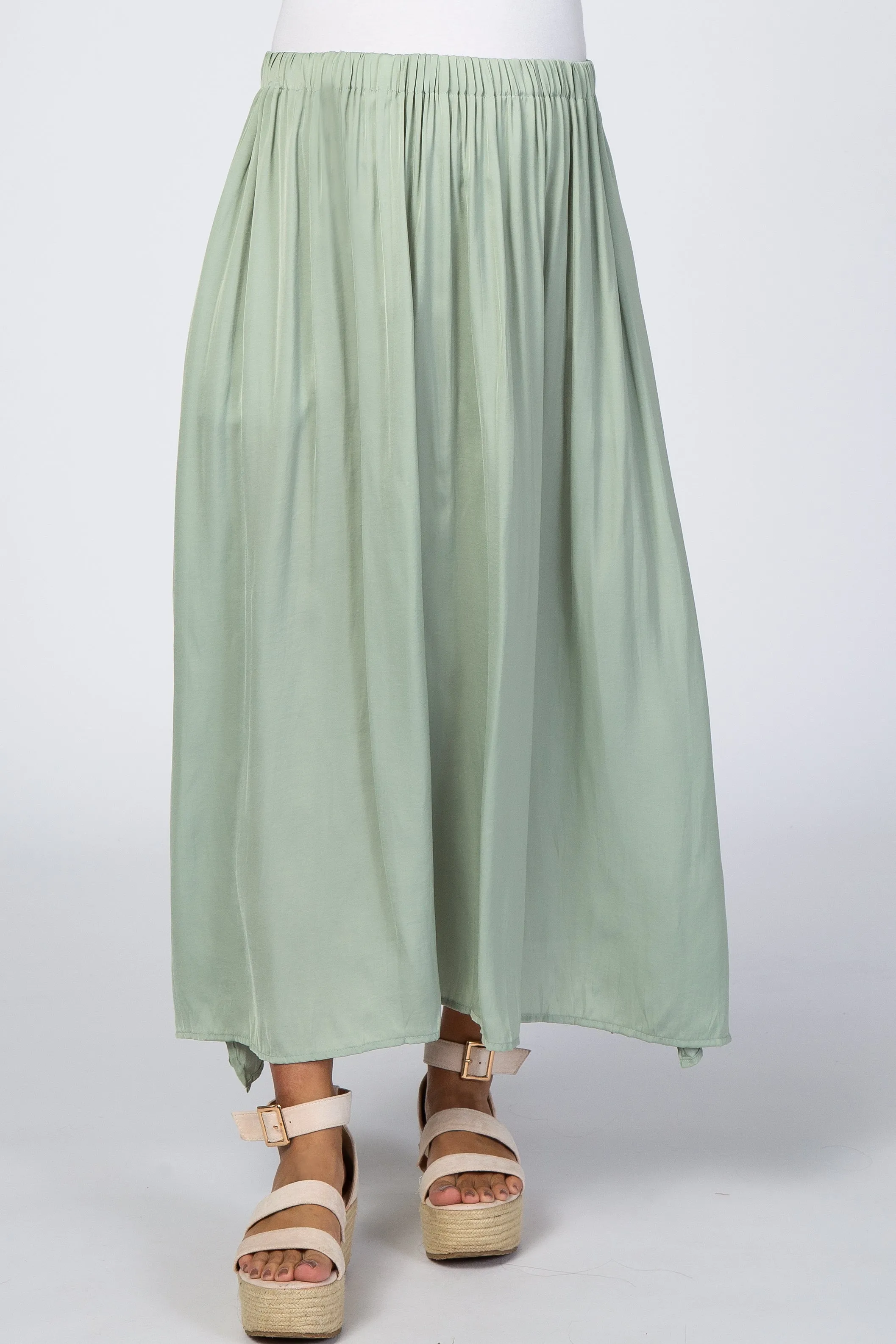 Sage Side Slit Maternity Maxi Skirt sold by Pinkblush product image thumbnail 2