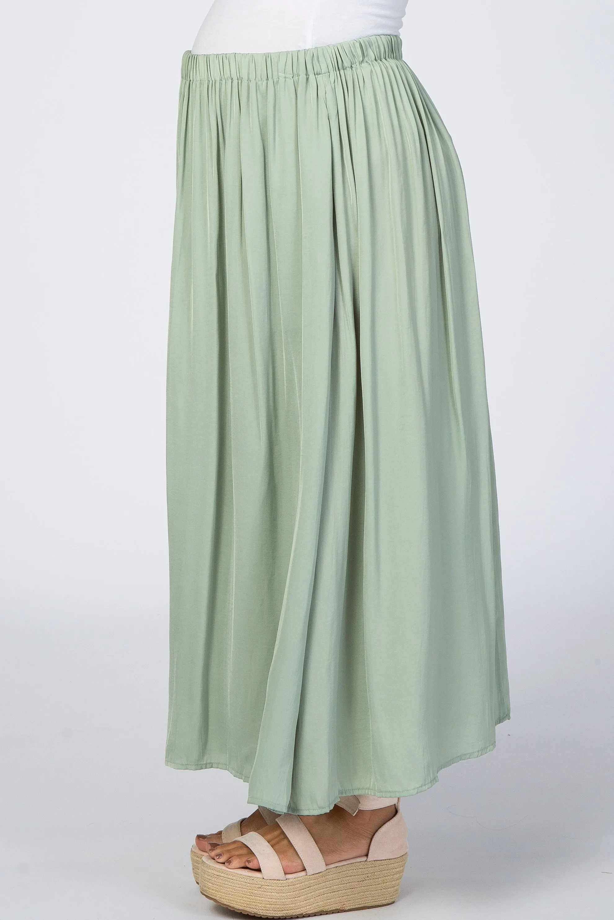 Sage Side Slit Maternity Maxi Skirt sold by Pinkblush product image thumbnail 3