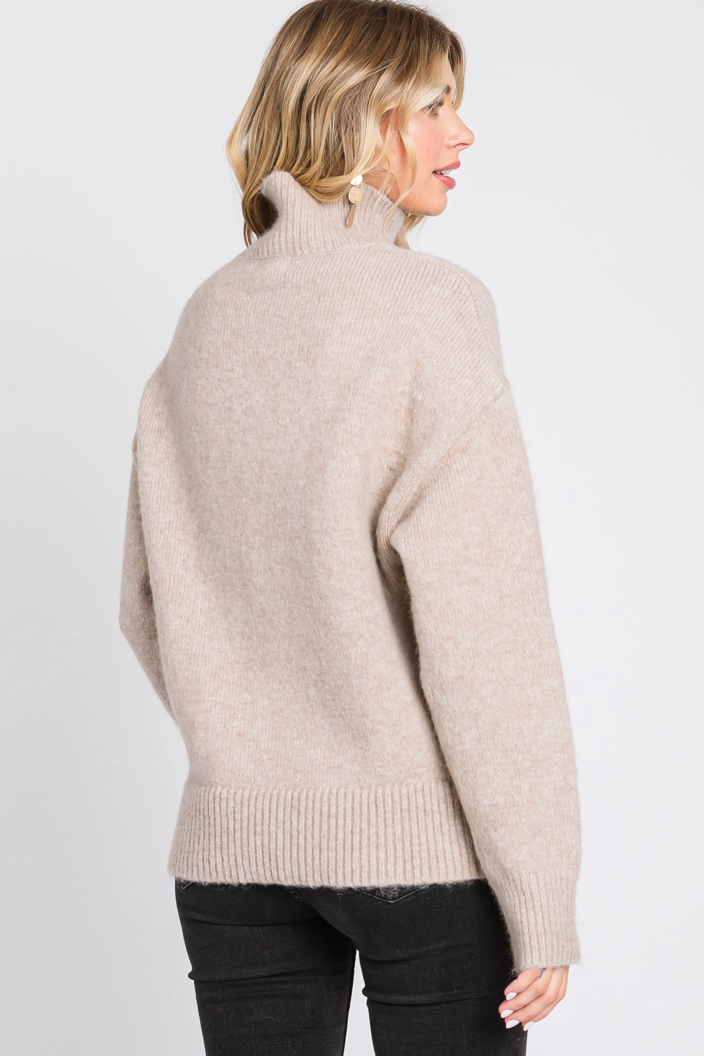 Beige Button Front Sweater sold by Pinkblush product image thumbnail 3
