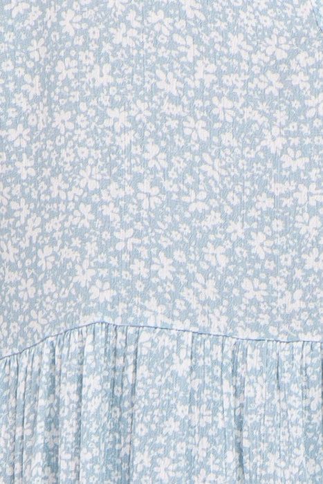 Light Blue Floral Ruffle Neck Maternity Top sold by Pinkblush product image thumbnail 4