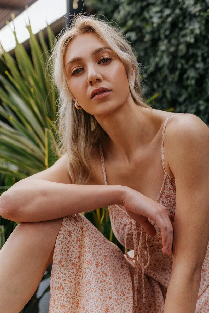 Floral Cinched Tie Front Midi Dress sold by Pinkblush product image thumbnail 2