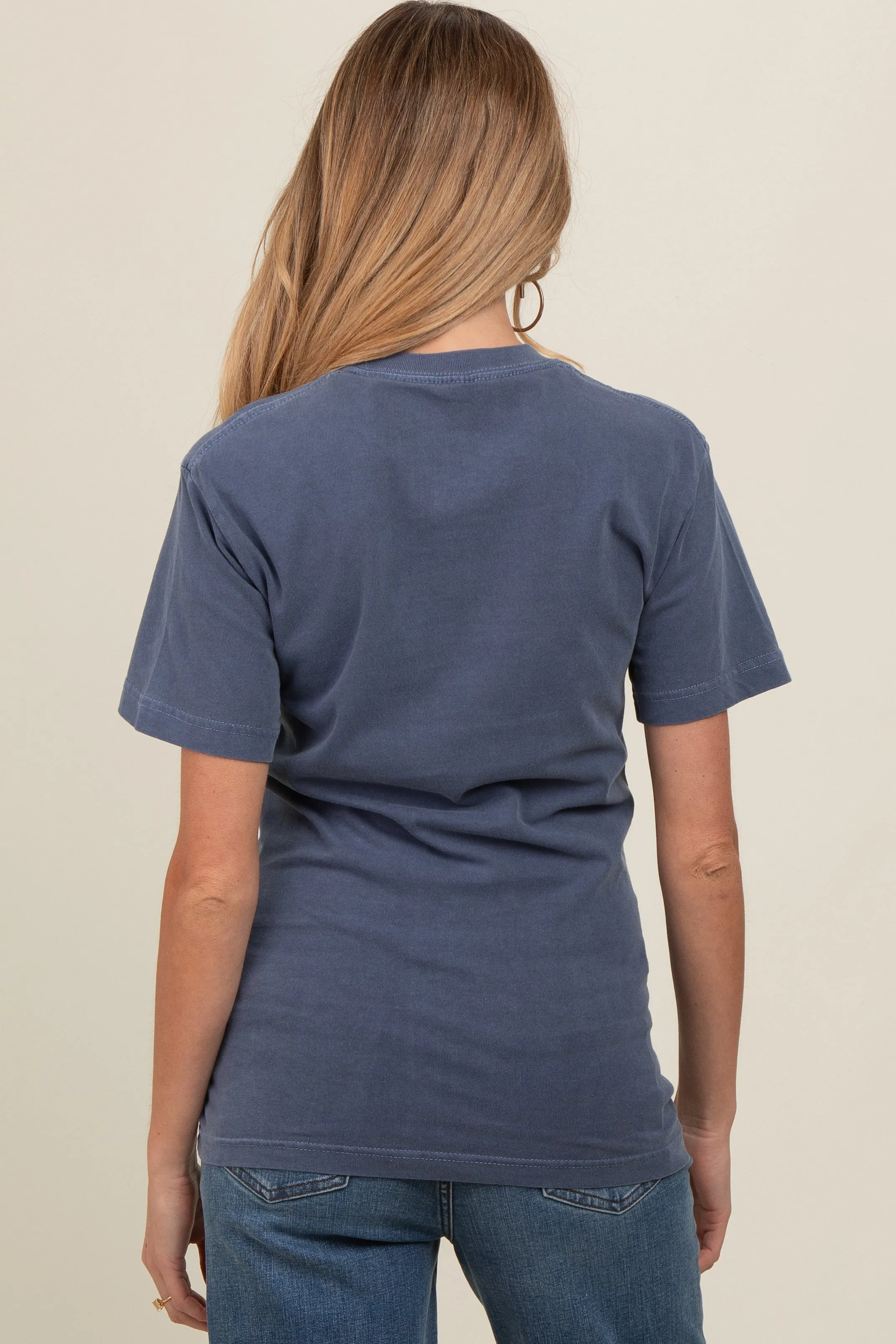 Navy Blue Basic Maternity T-Shirt sold by Pinkblush product image thumbnail 4