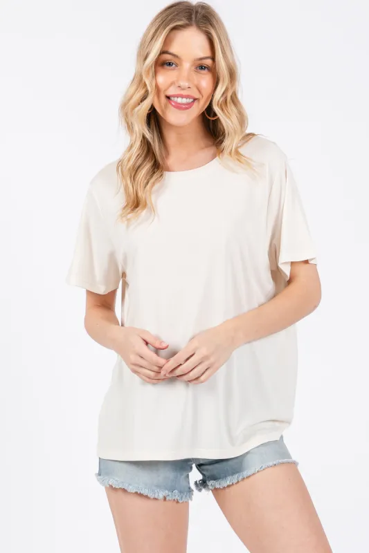Cream Dolman Sleeve Top sold by Pinkblush