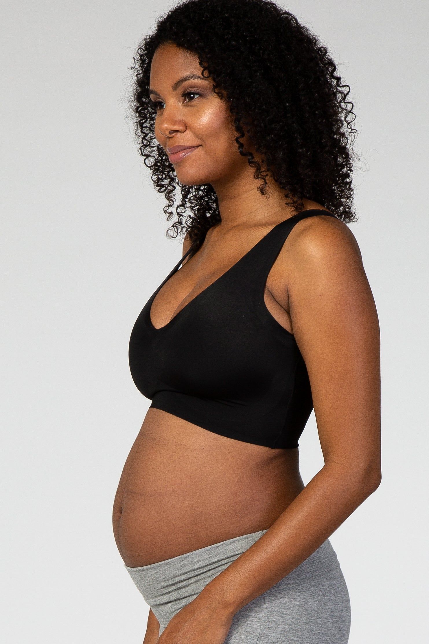 Black Seamless Maternity Bralette sold by Pinkblush product image thumbnail 3