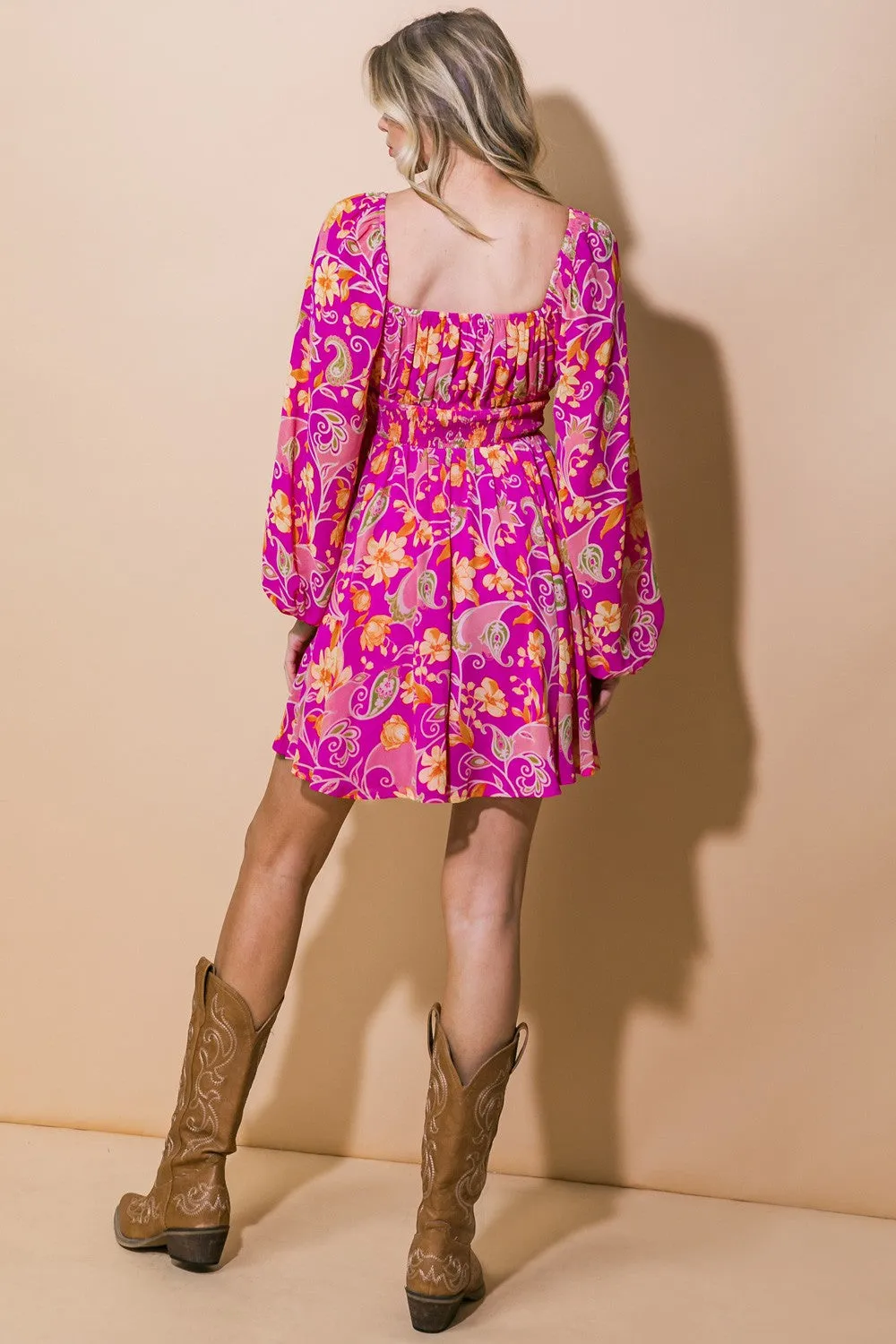 Orchid Floral Flowy Dress sold by Pinkblush product image thumbnail 5
