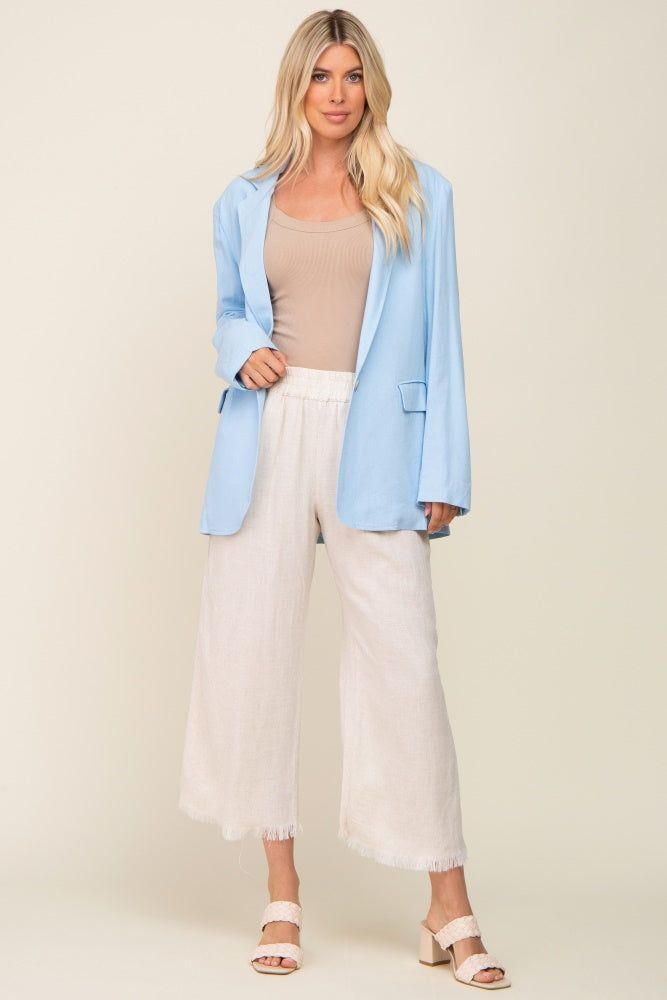 Light Blue Linen Front Pocket Blazer sold by Pinkblush product image thumbnail 5