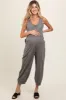 Grey Loose Fit Sleeveless Maternity Jumpsuit sold by Pinkblush