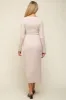 Taupe Ribbed Maternity Knit Maxi Dress sold by Pinkblush