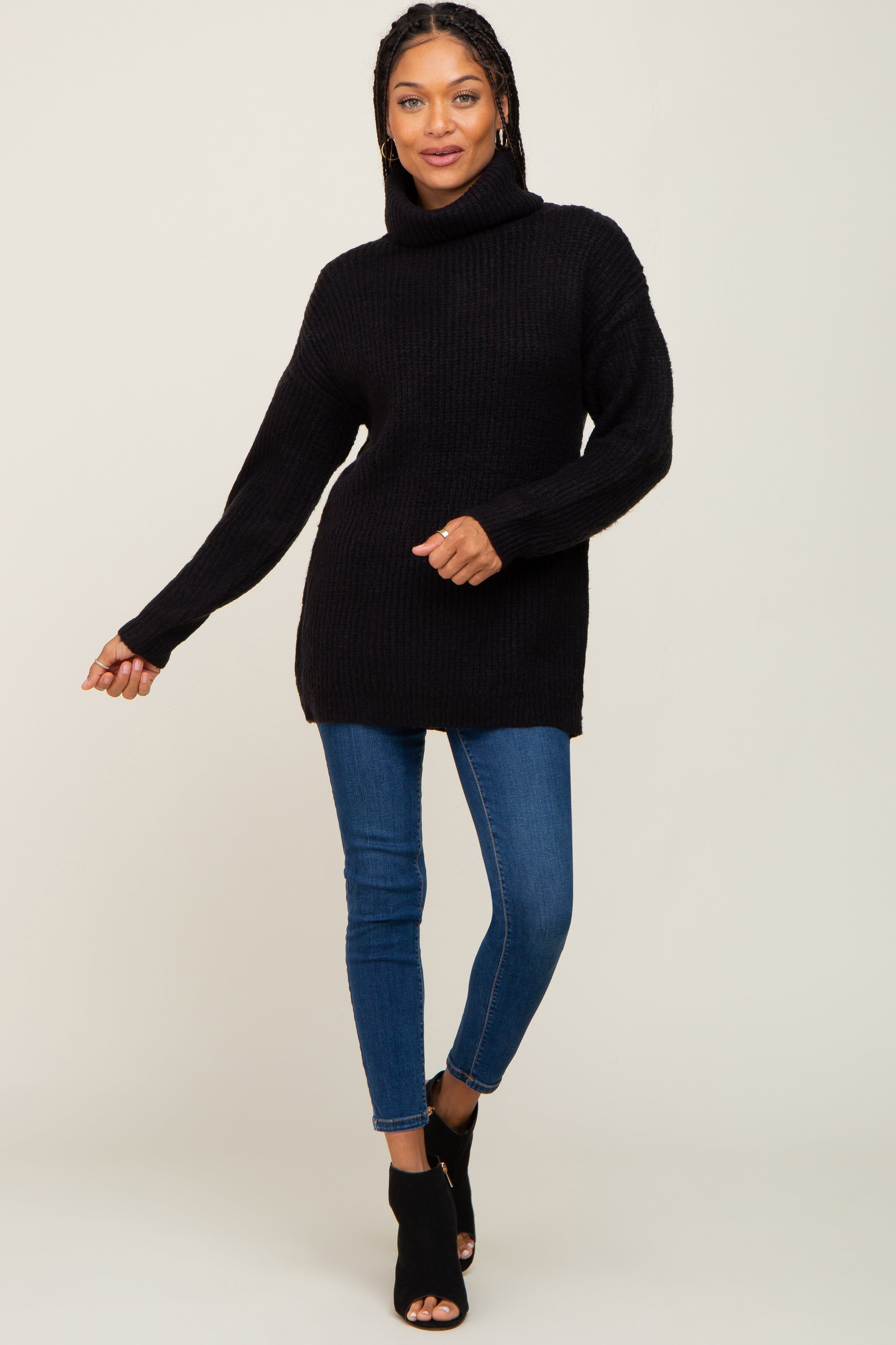 Black Soft Knit Cutout Back Sweater sold by Pinkblush product image thumbnail 4