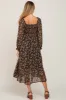 Black Floral Chiffon Ruffle Maternity Maxi Dress sold by Pinkblush