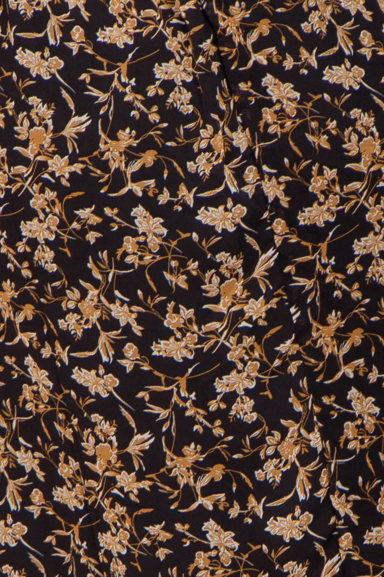 Black Floral Chiffon Ruffle Maternity Maxi Dress sold by Pinkblush product image thumbnail 4