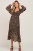Black Floral Chiffon Ruffle Maternity Maxi Dress sold by Pinkblush