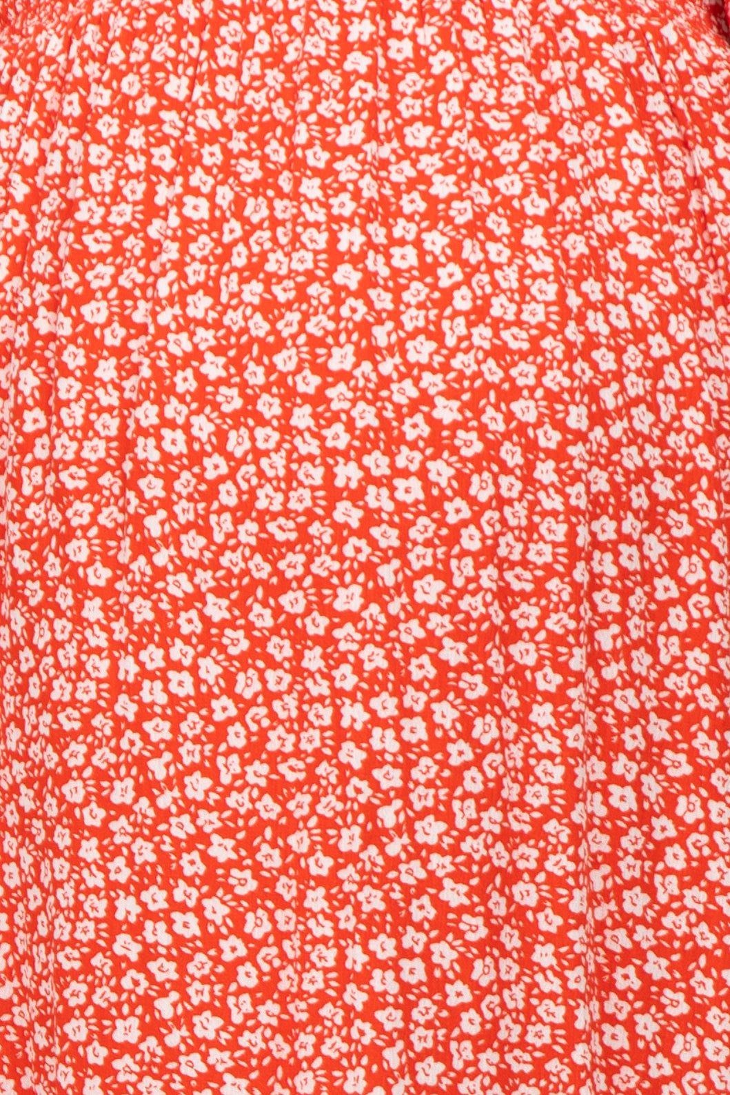 Red Floral Smocked Ruffle Maternity Dress sold by Pinkblush product image thumbnail 5