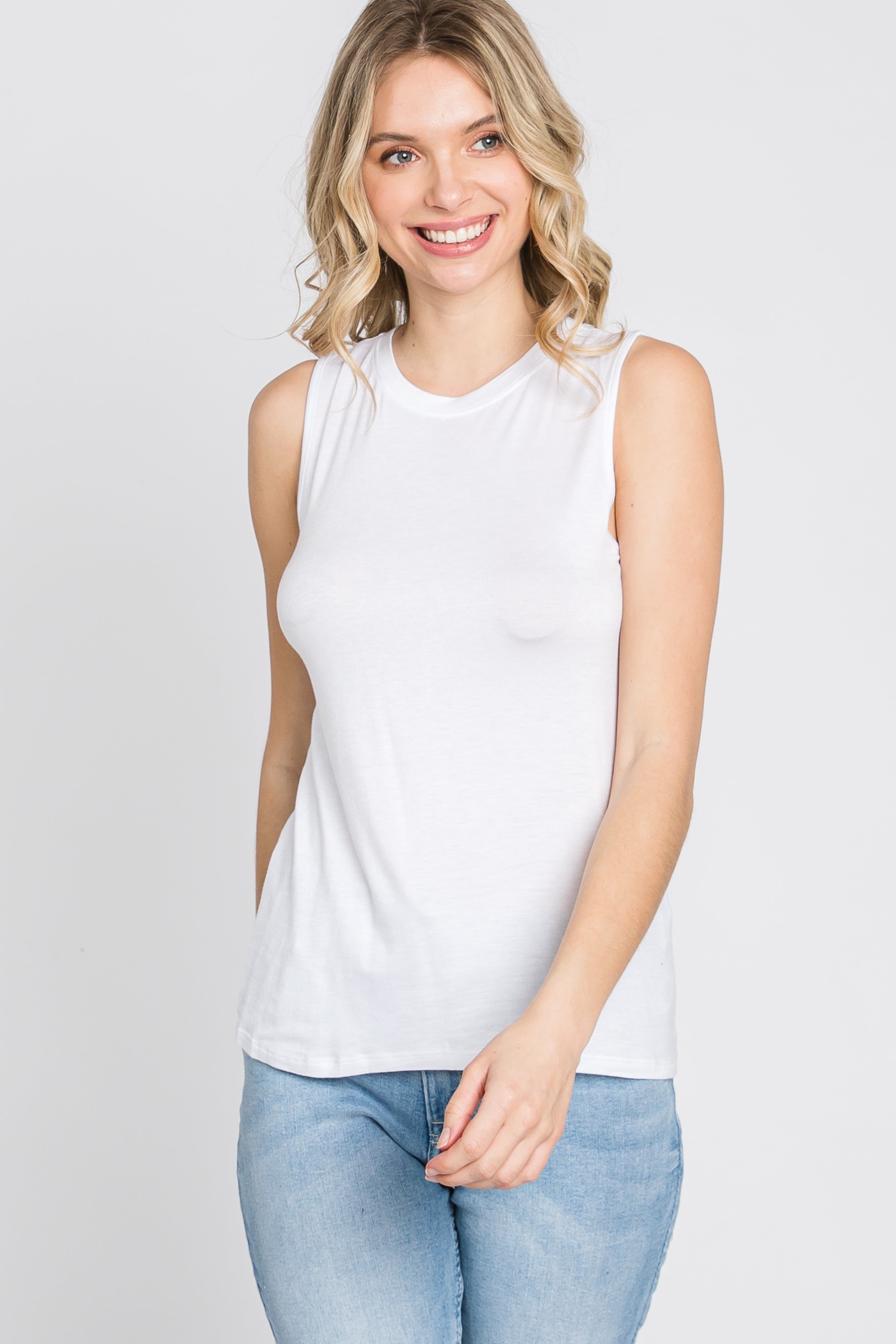 White Basic Sleeveless Top sold by Pinkblush product image thumbnail 3