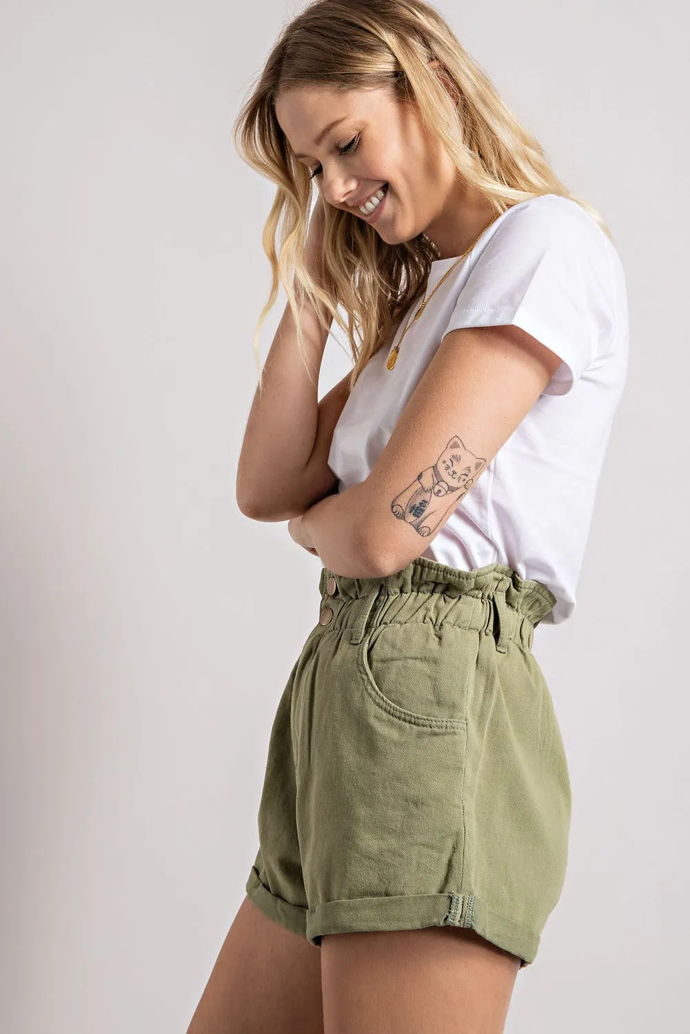Sage Cotton Shorts sold by Pinkblush product image thumbnail 2