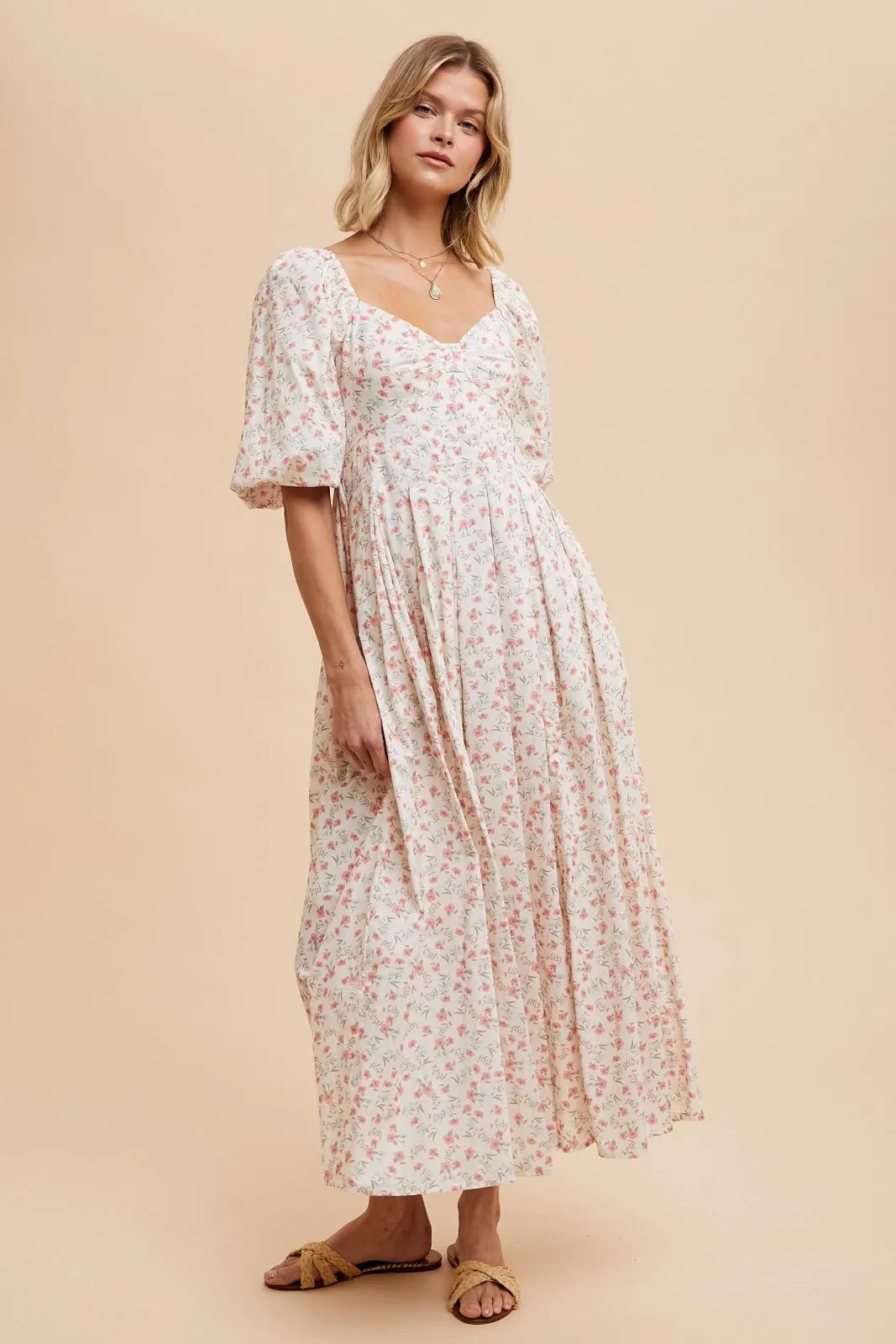 Pink Rose Floral Cotton Maxi Dress sold by Pinkblush product image thumbnail 2