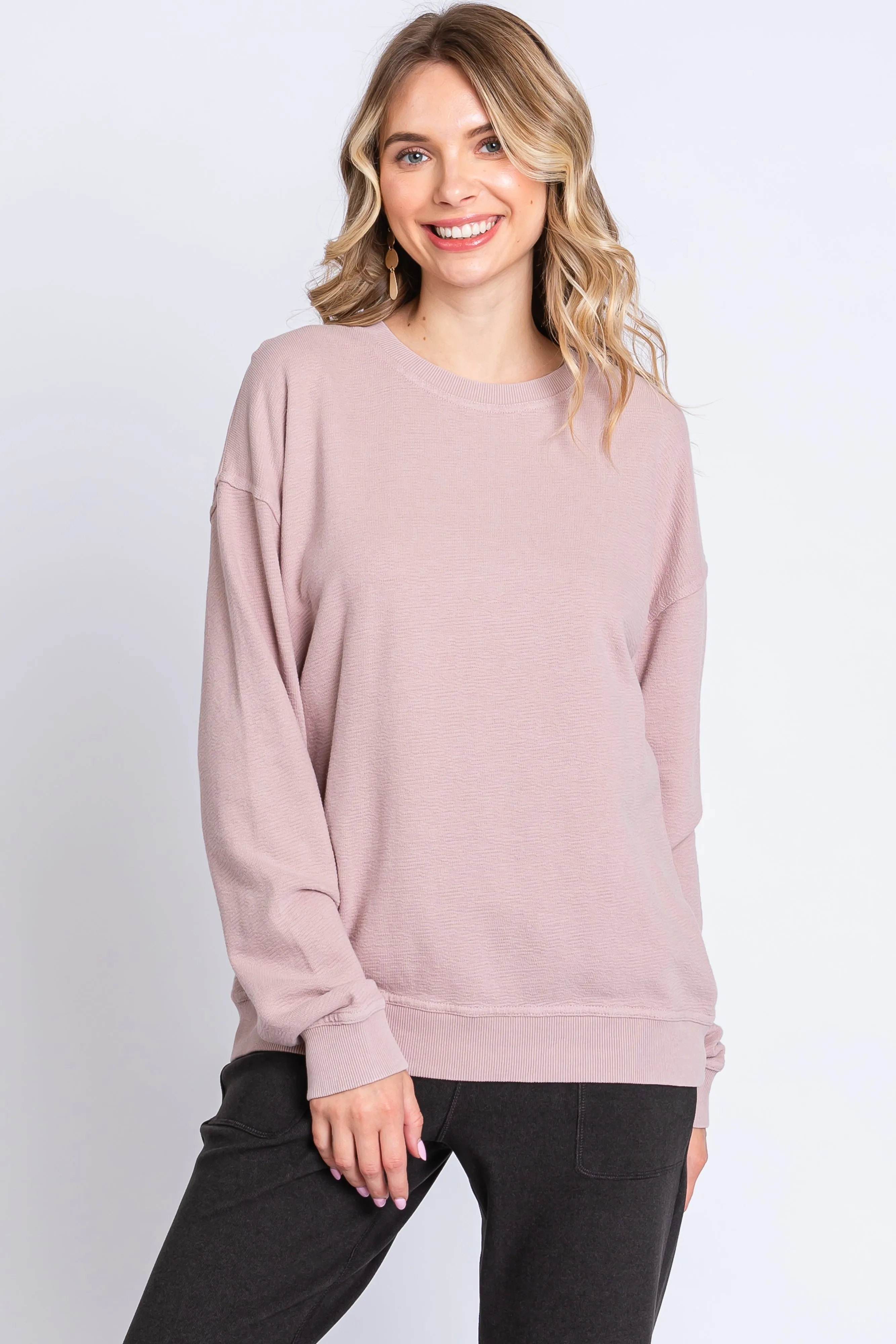 Light Pink Long Sleeve Top sold by Pinkblush