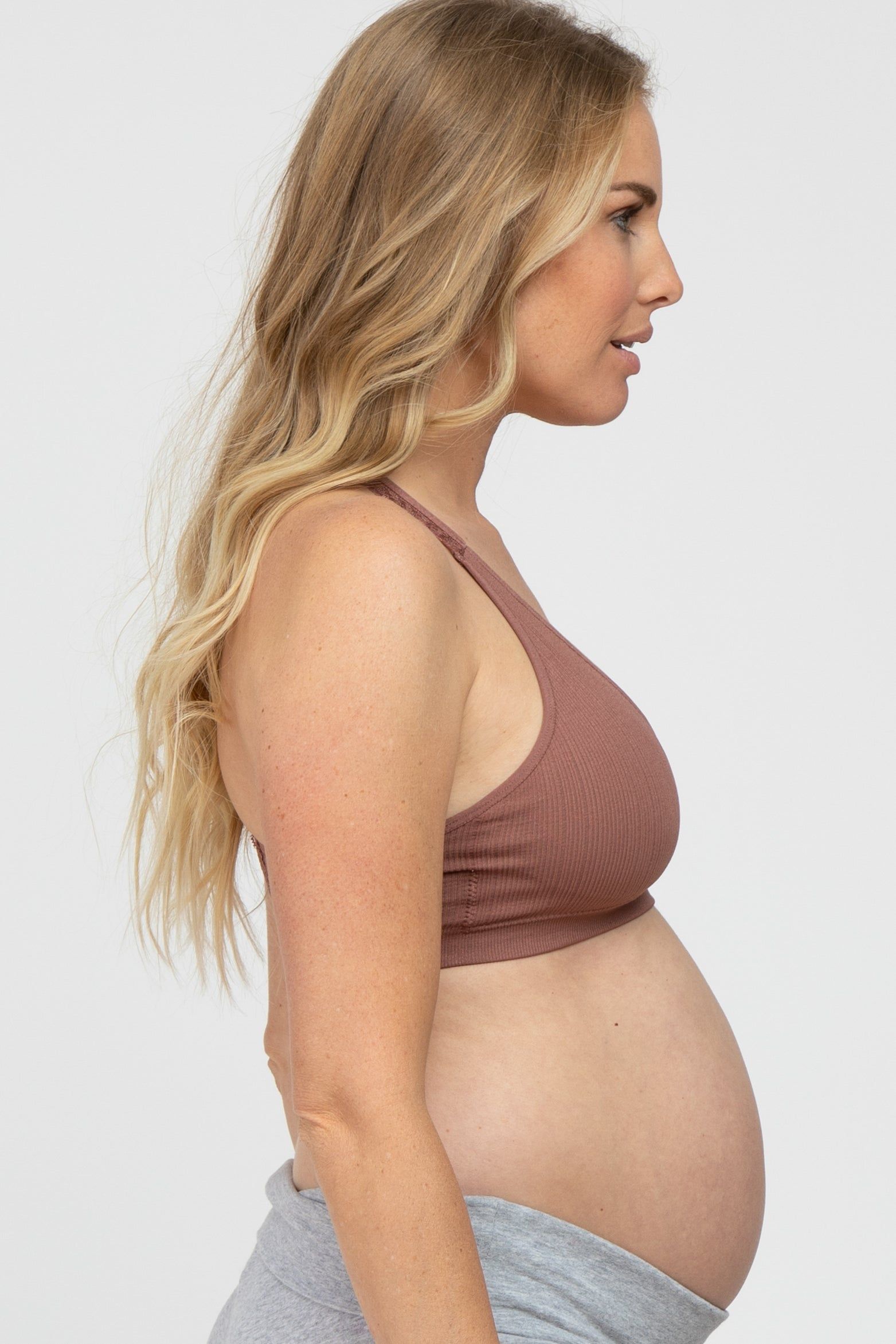 Mauve Lace Racerback Maternity Bralette sold by Pinkblush product image thumbnail 3