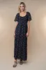 Black Floral Chiffon Smocked Maxi Dress sold by Pinkblush