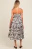 Black Floral Strapless Maternity Midi Dress sold by Pinkblush