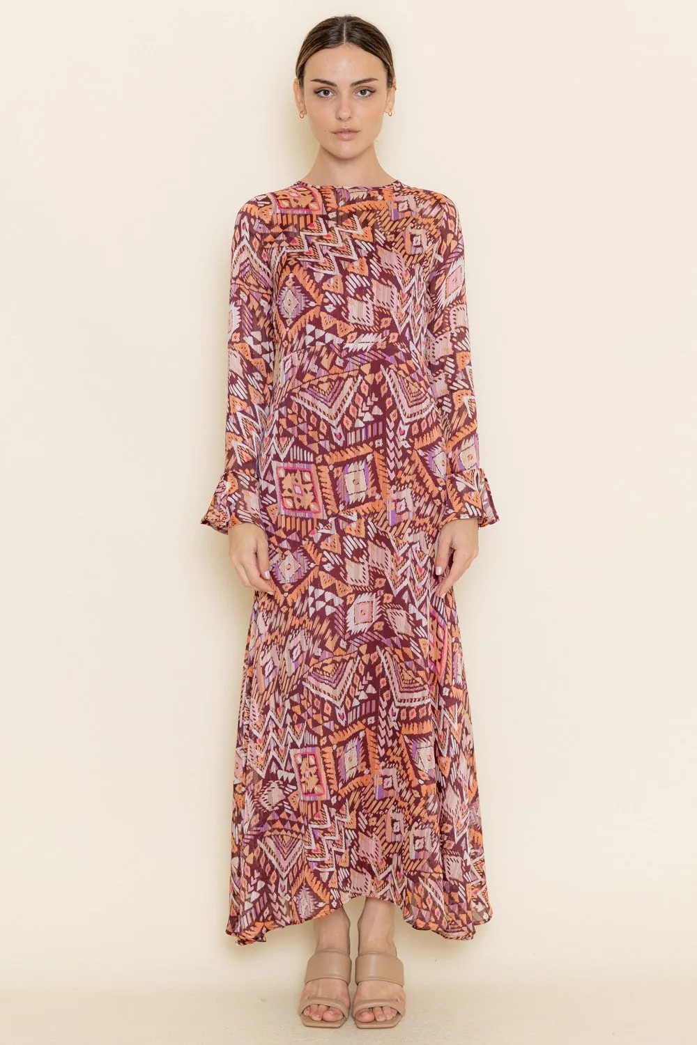 Multi Abstract Print Boho Maxi Dress sold by Pinkblush product image thumbnail 2