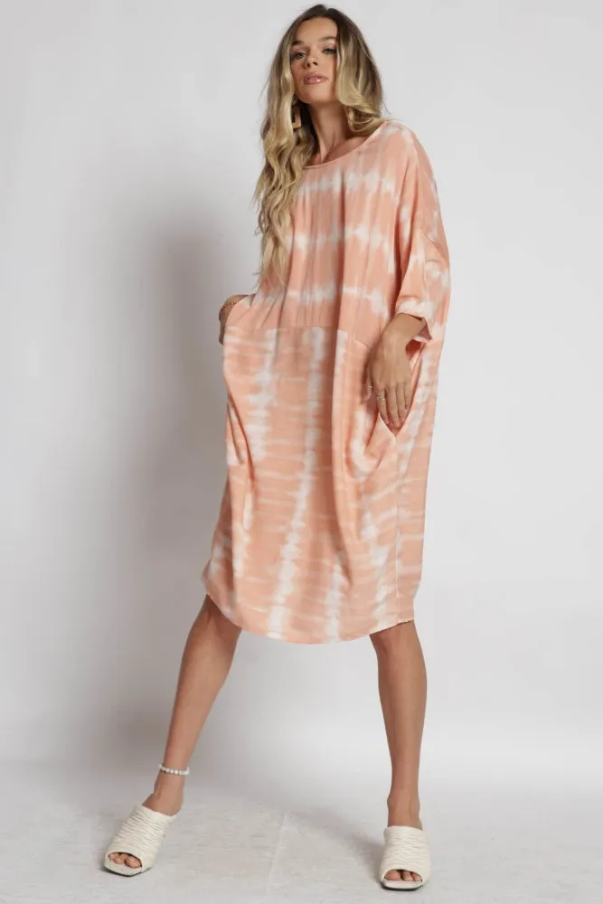 Sunkist Tie Dye Print Dress sold by Pinkblush product image thumbnail 2