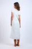 Blue Floral Pattern V-Neck Short Sleeve Long Dress sold by Pinkblush