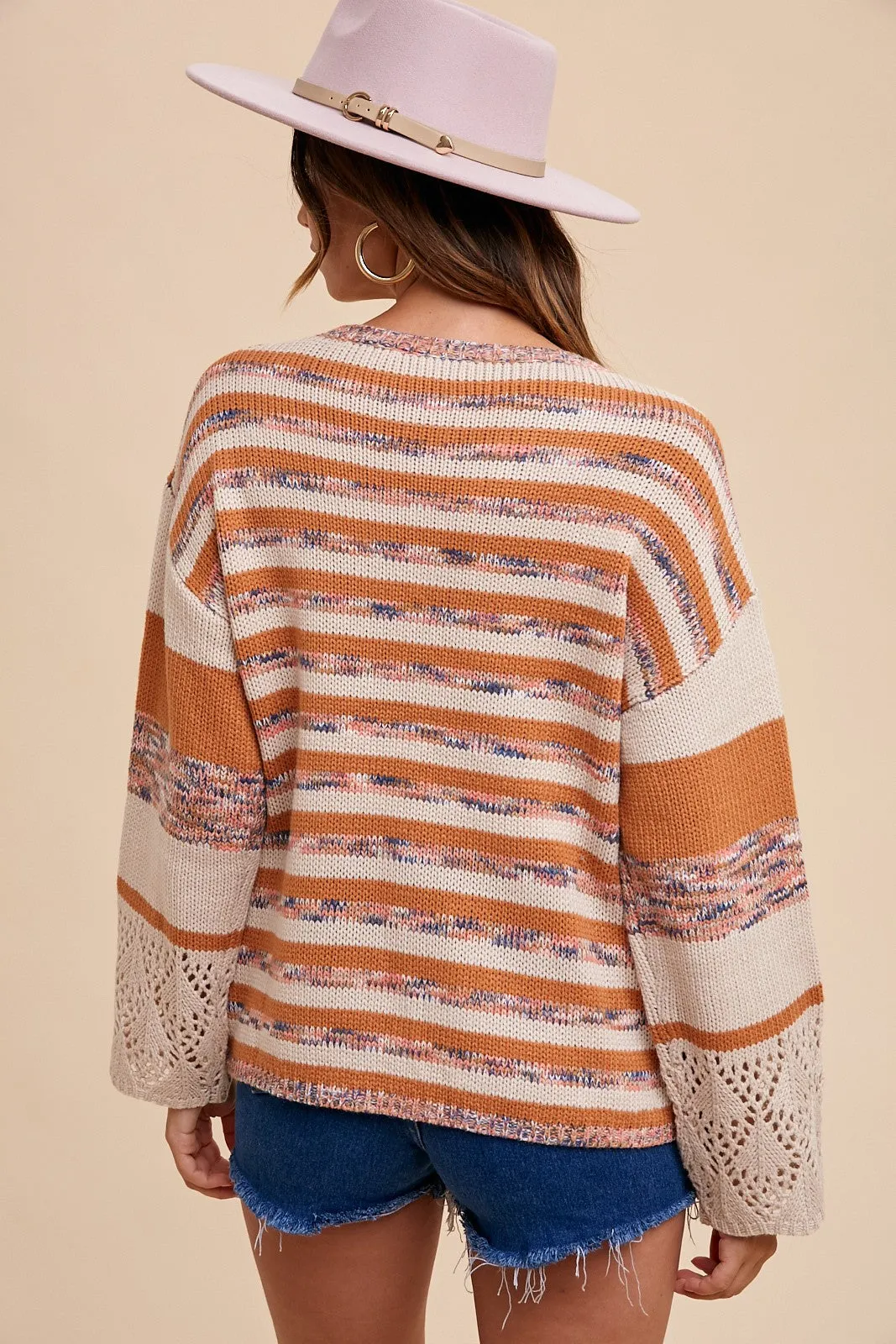 Camel Combo Color Block Sweater Top sold by Pinkblush product image thumbnail 3