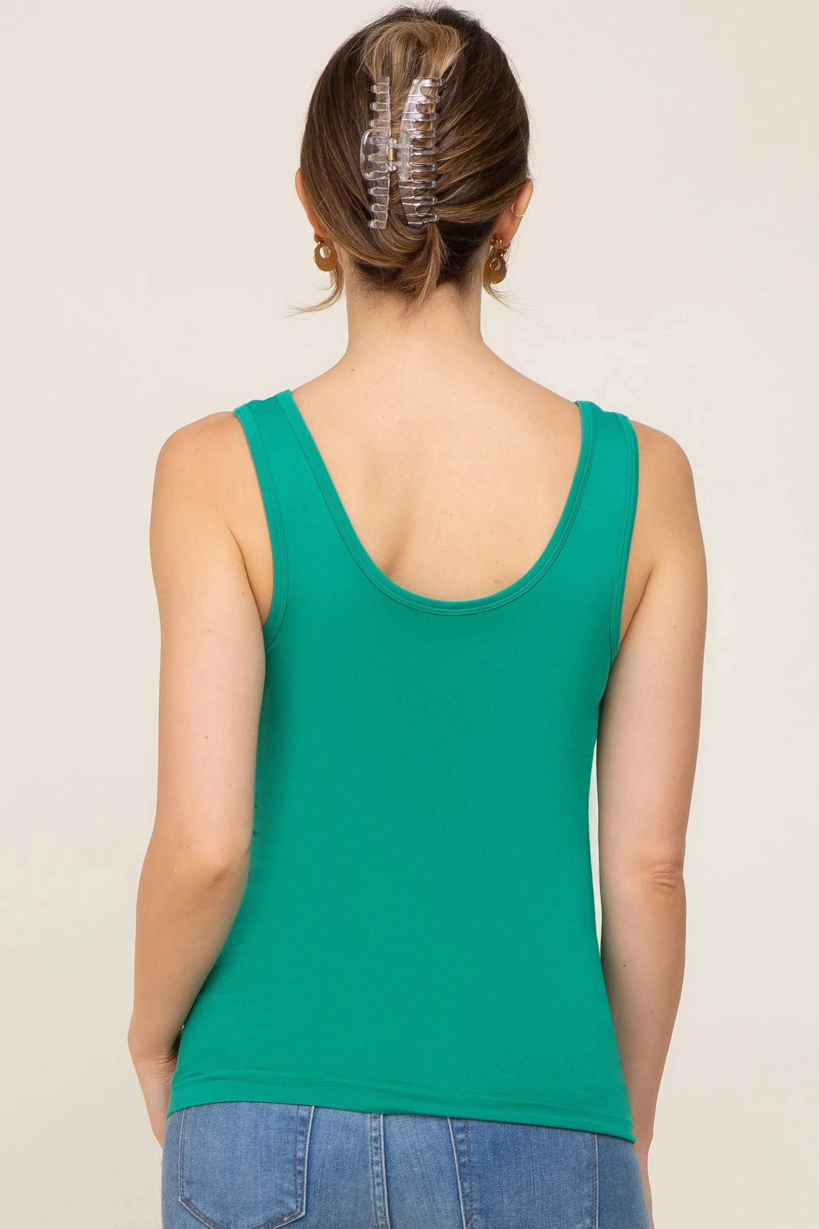 Green Seamless Maternity Tank Top sold by Pinkblush product image thumbnail 3