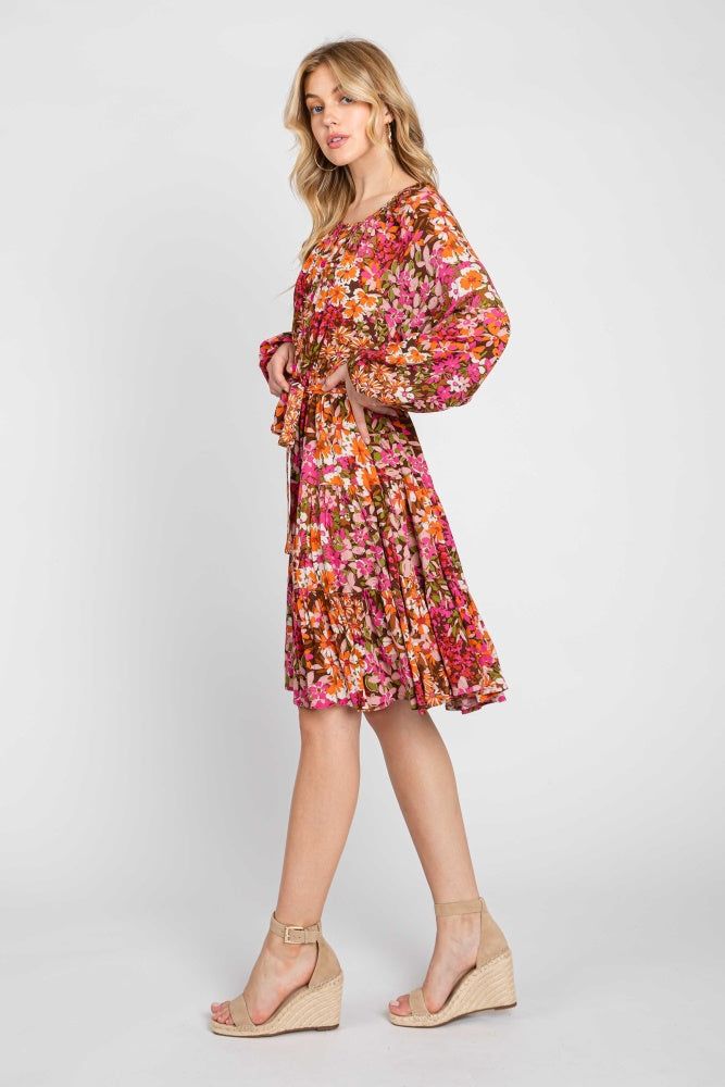 Pink Multi Printed Tiered Dress sold by Pinkblush product image thumbnail 3