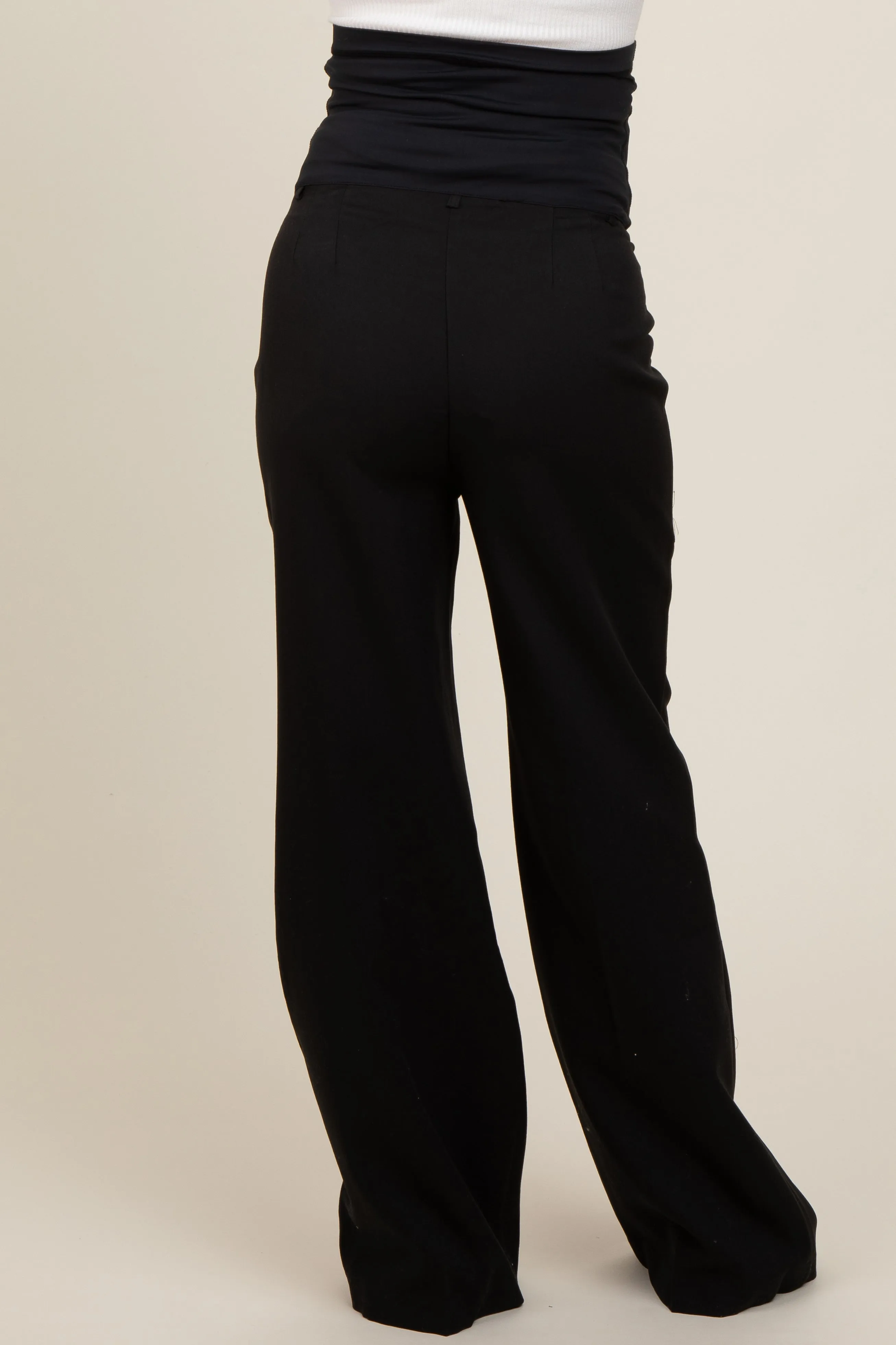Black Basic Maternity Trousers sold by Pinkblush product image thumbnail 4