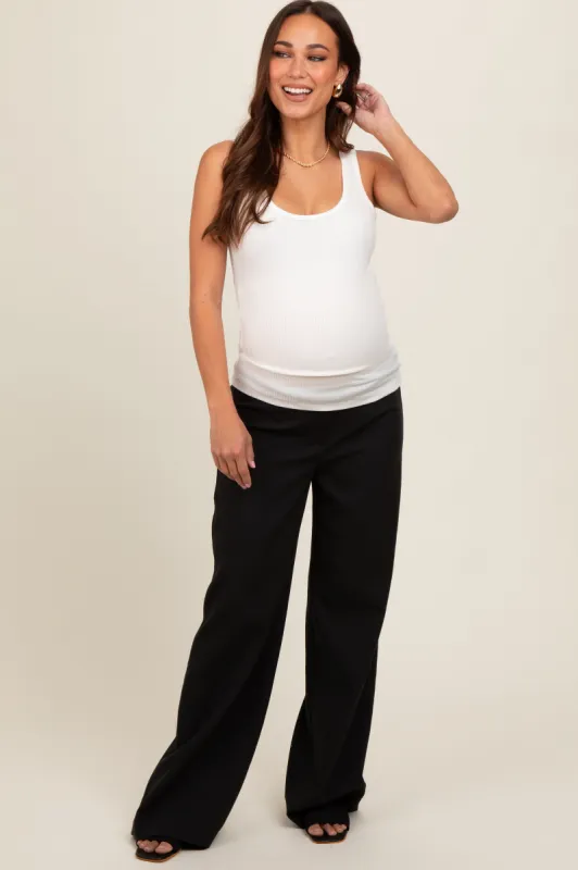 Black Basic Maternity Trousers sold by Pinkblush