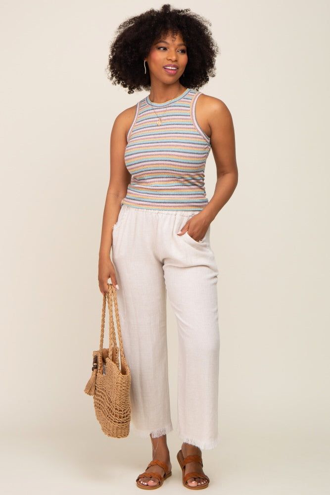 Mint Green Multi Colored Striped Tank Top sold by Pinkblush product image thumbnail 5