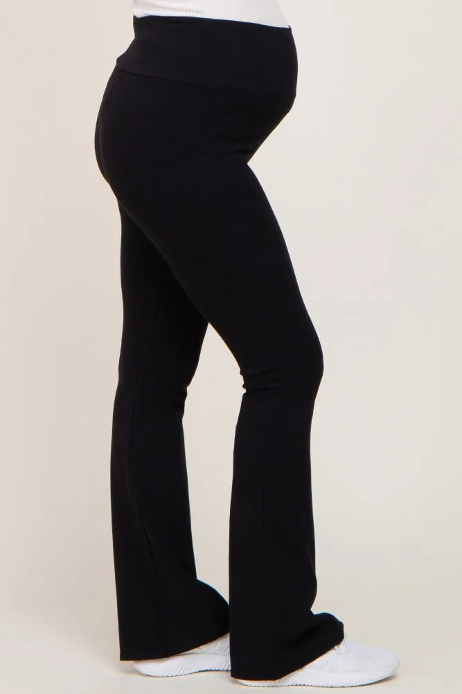 Black Flared Maternity Leggings sold by Pinkblush product image thumbnail 3