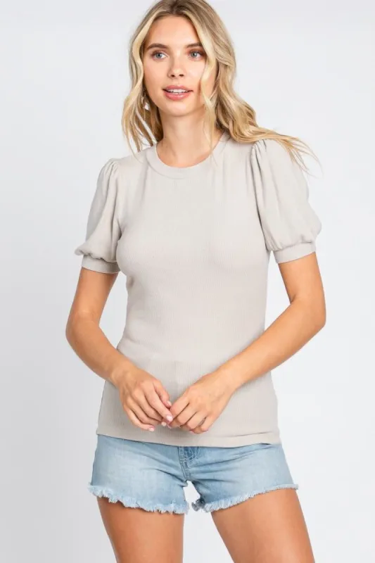 Beige Brushed Knit Tied Back Cutout Top sold by Pinkblush