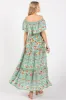 Jade Floral Off Shoulder Maxi Dress sold by Pinkblush