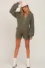 Olive Button Down Maternity Sweater Romper sold by Pinkblush