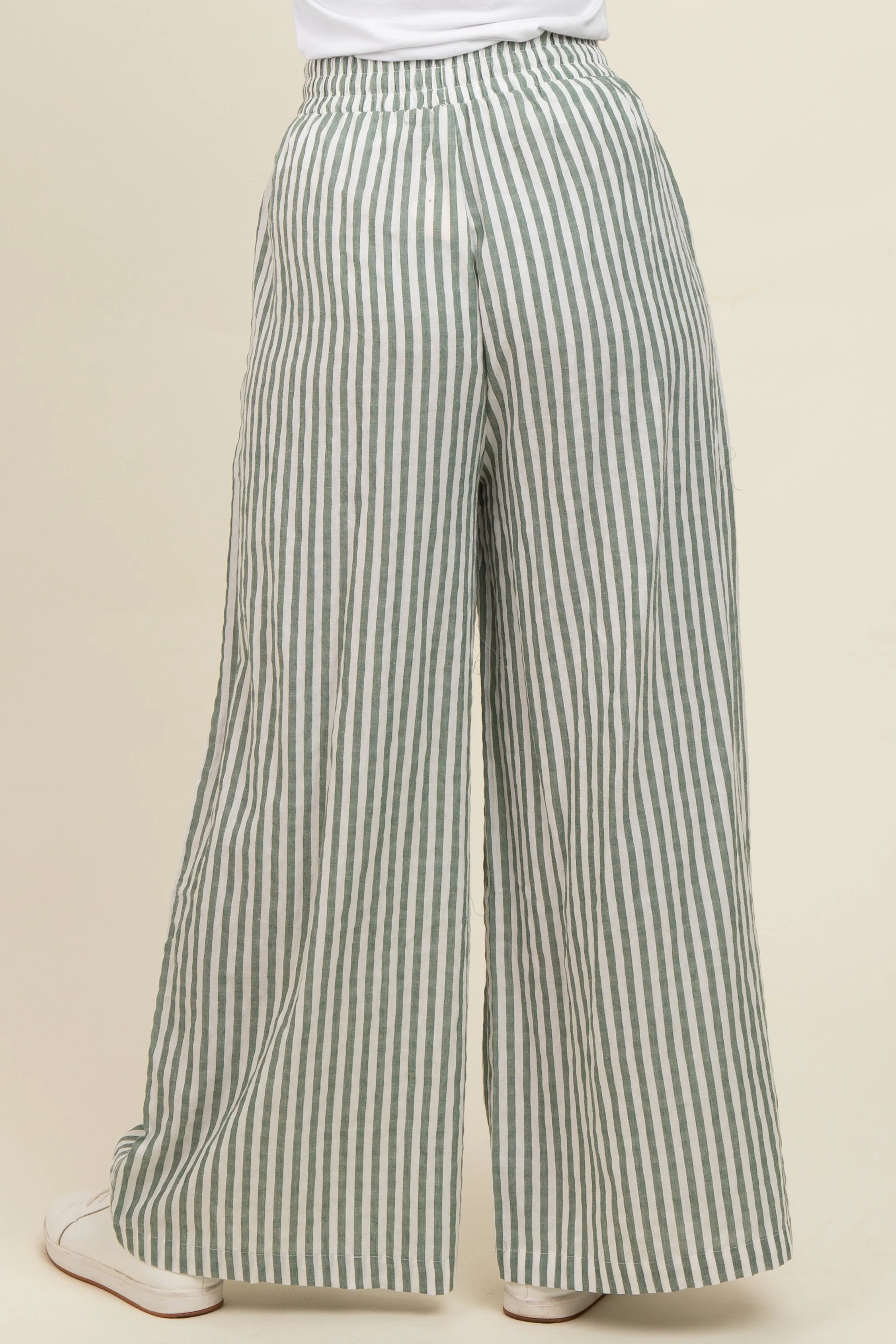 Light Olive Striped Wide Leg Pants sold by Pinkblush product image thumbnail 3