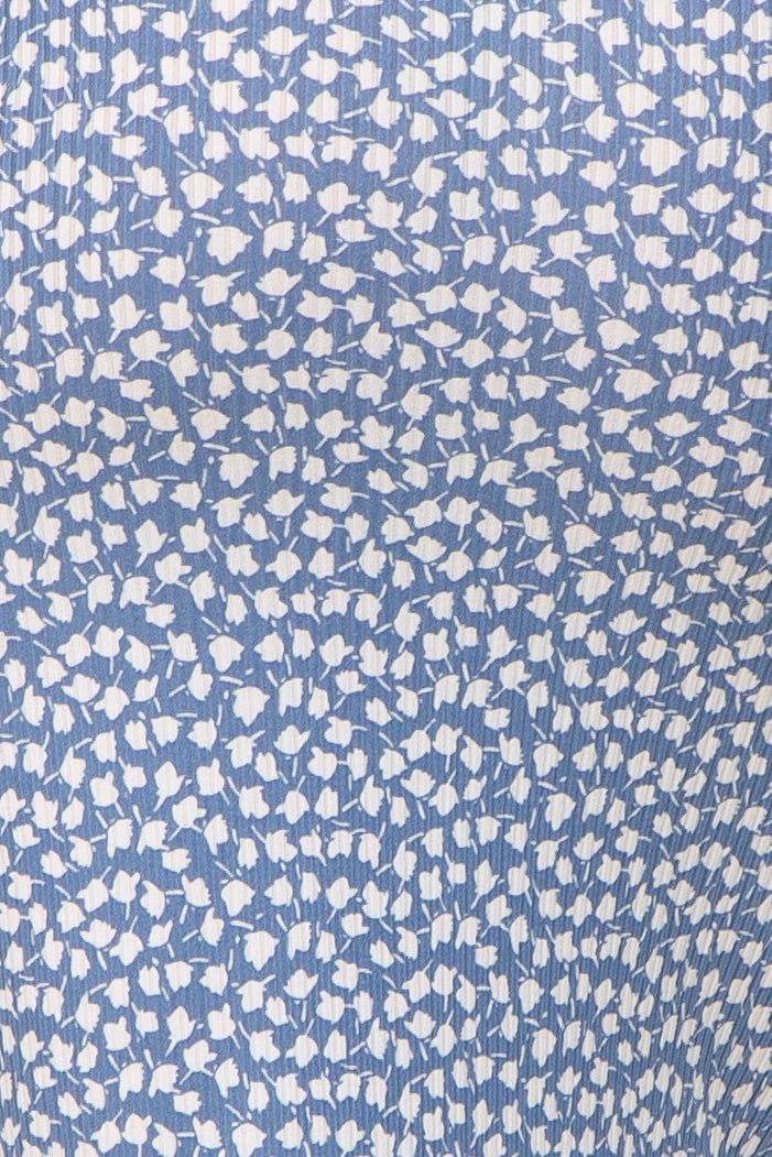 Blue Printed Ribbed Sleeveless Maternity Midi Dress sold by Pinkblush product image thumbnail 4