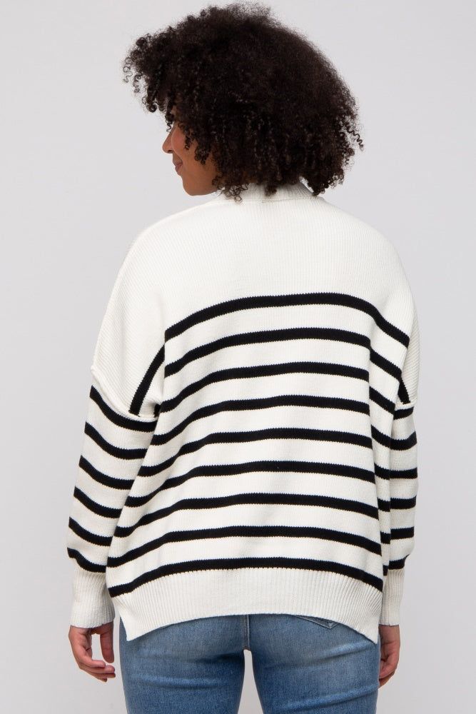 Black Striped Drop Shoulder Sweater sold by Pinkblush product image thumbnail 4